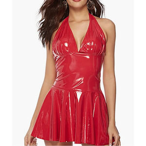 WOLF UNITARD Red Leather Dress Devil Costumes